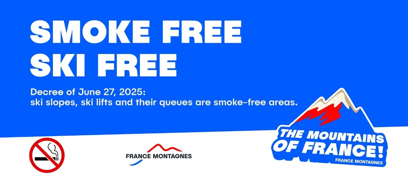 information post about the interdiction of smoking on the slopes
